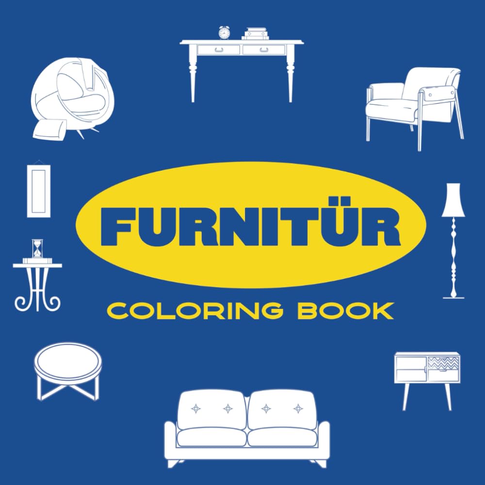 FURNITÜR Easy Furniture & Home Decor Coloring Book Fun