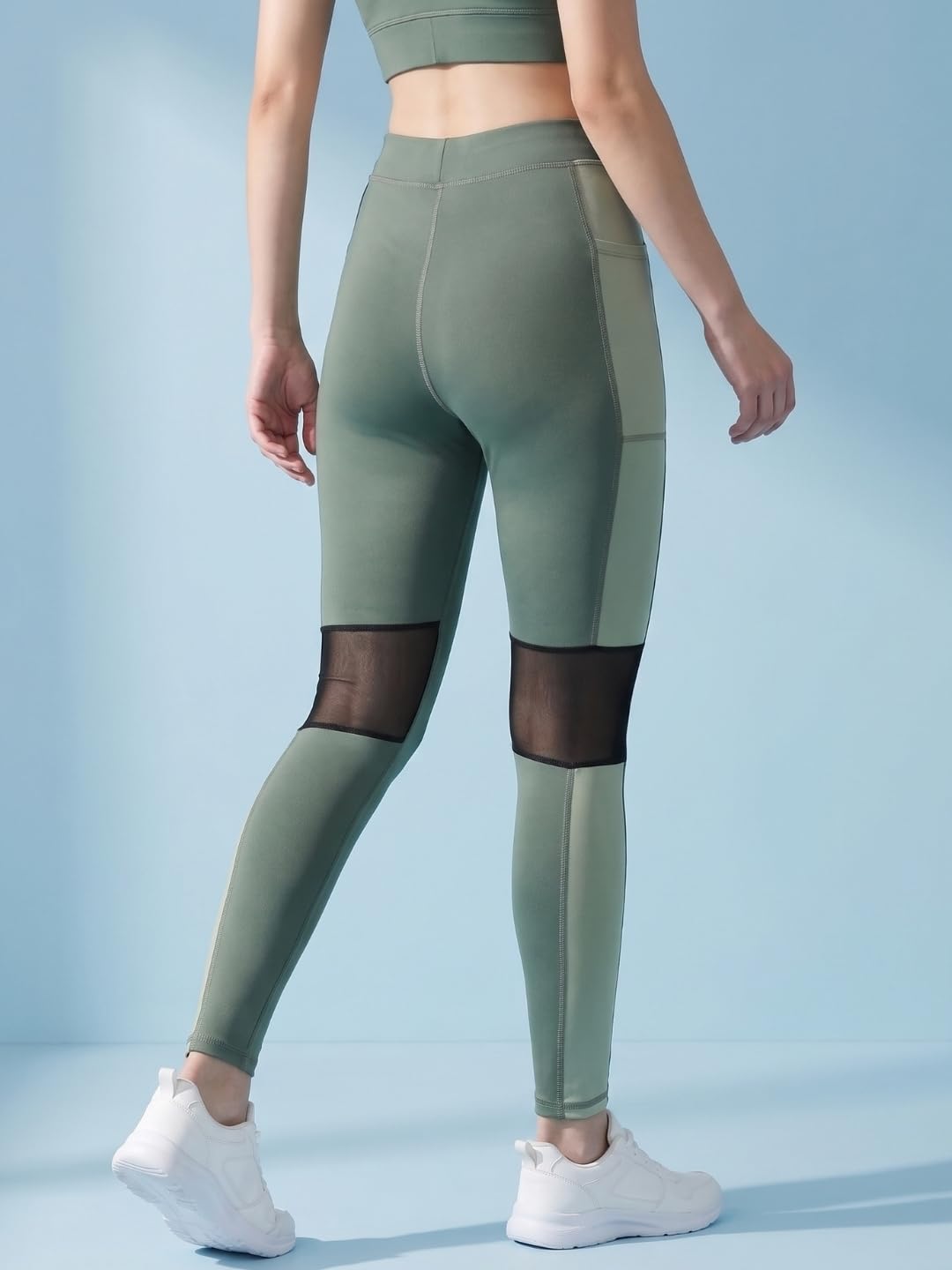 BLINKIN Pantalones deportivos ajustados de mezcla de poliéster para mujer