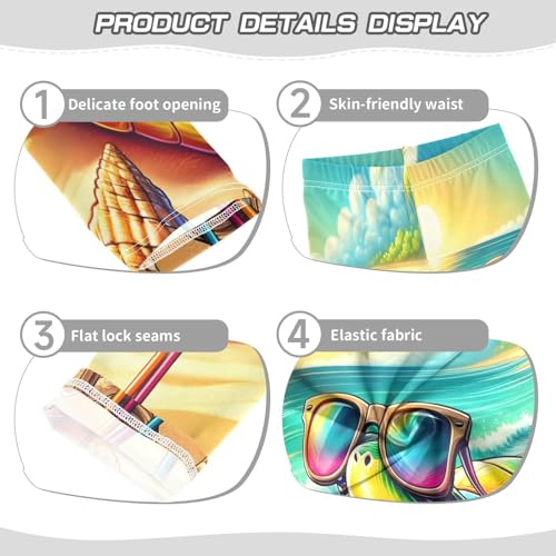 Toddler Girls Leggings Printed Yoga Pants Leggings Turtle Wearing Sunglasses for Kids3