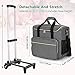 LUXJA Rolling Teacher Bag with Laptop Compartment and Detachable Dolly, Multifunctional Rolling Teacher Tote Bag (Patent Pending), Gray