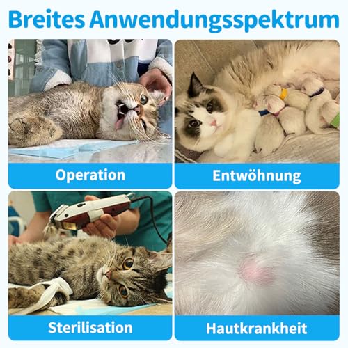 DOINEUFL 2 Stück Katzenbody nach Operationen, Antileckend Katzenbody, Baby-Baumwollmaterial Katzen Kleidung für Sterilisation, Entwöhnung & bei Hautkrankheiten (M, Alpaka + Löwe)