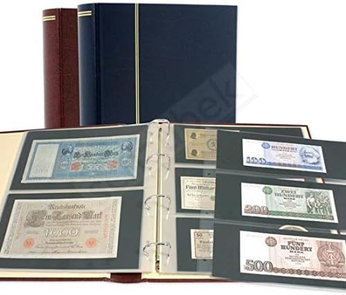 Schaubek Bank Note Album Diplomat incl. 20 foil-Sheets fo-101 Blue