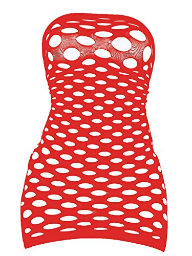 Lemongirl Lencería de Malla de Mujeres Mujeres Bebé de Fishnet Mini Vestido tamaño Libre Bodysuit