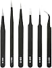 6 Piece Antistatic Esd Precision Tweezers Set