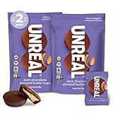 UNREAL Dark Chocolate Almond Butter Cups | Vegan, Non-Gmo, Less Sugar | 2 Bags