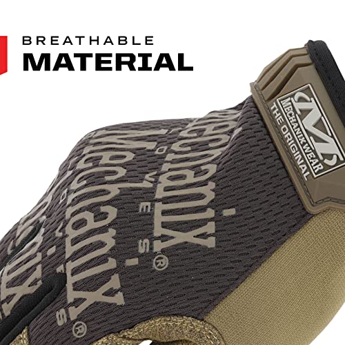 Image of Mechanix Wear: The Original Work Glove with Secure Fit, Synthetic Leather Performance Gloves for Multi-Purpose Use, Durable, Touchscreen Capable Safety Gloves for Men (Brown, Medium)