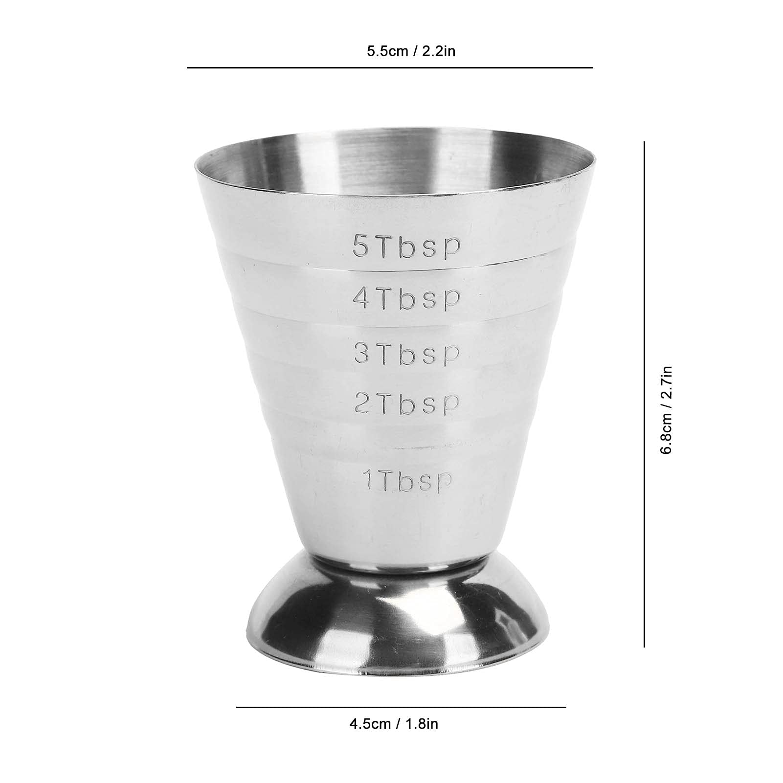 Stainless Steel Measuring Cup with Scale Multifunctional Cocktail Jigger Ounce Cup for Bar Use