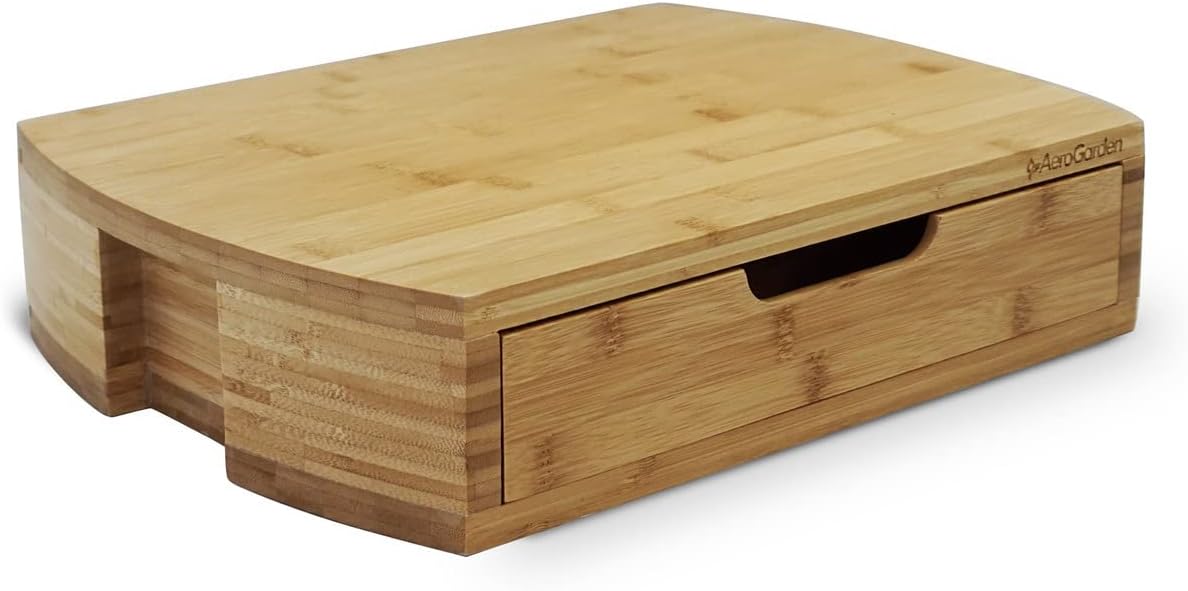 AeroGarden Bamboo Garden Storage Drawer, Holds Indoor Garden Supplies