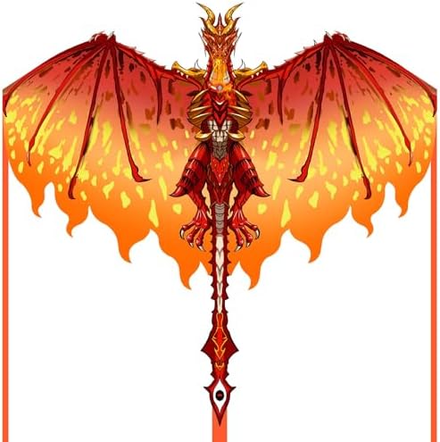 Großer Drachen für Kinder, Erwachsene & Anfänger, Einleiner‑Flugdrachen | Mit 91‑m‑Schnur, leicht montierbarer Drachen, extrem einfach startbarer Flugdrachen für den Strand