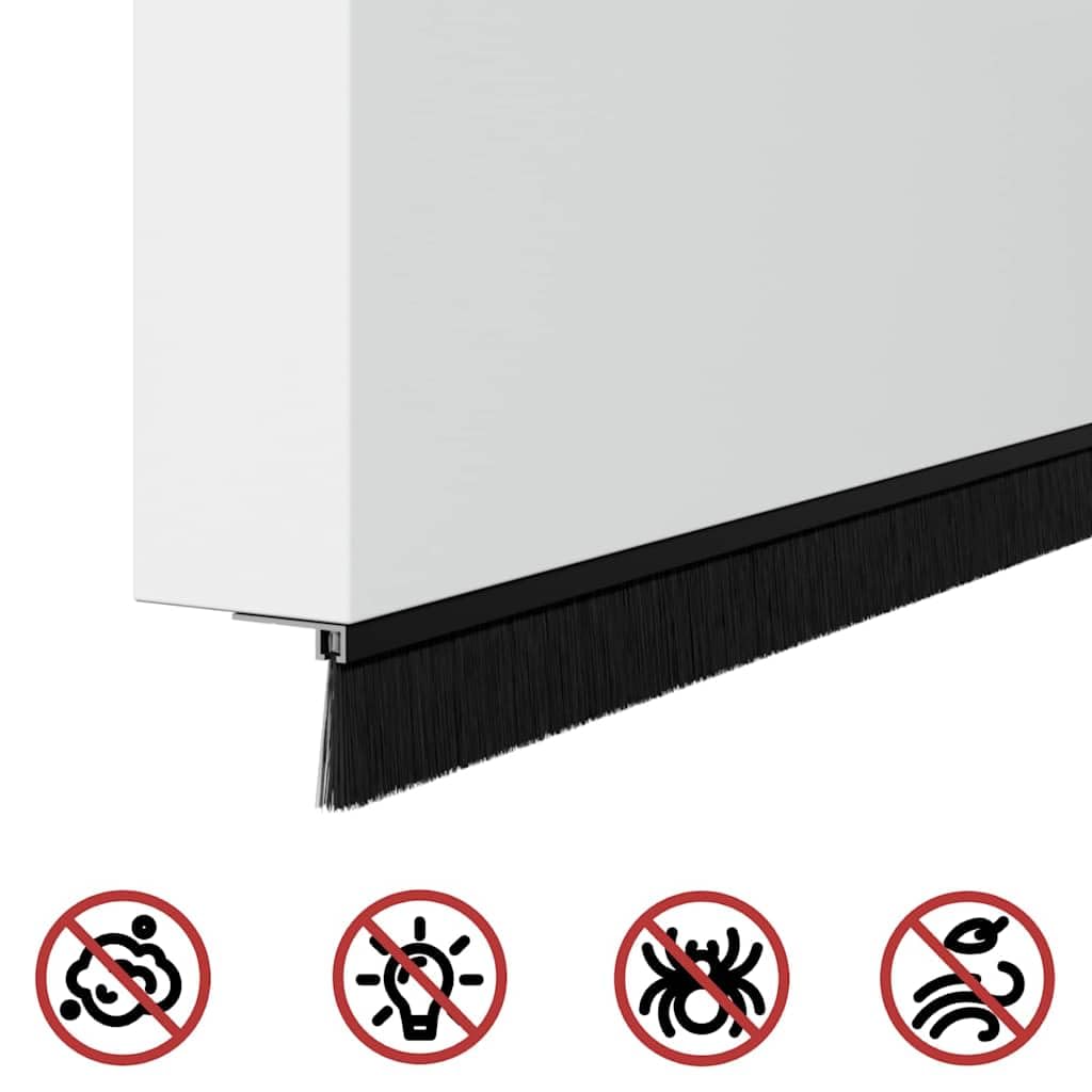 vidaXL Szczotki uszczelniające do drzwi samoprzylepne 12 szt. 100 cm