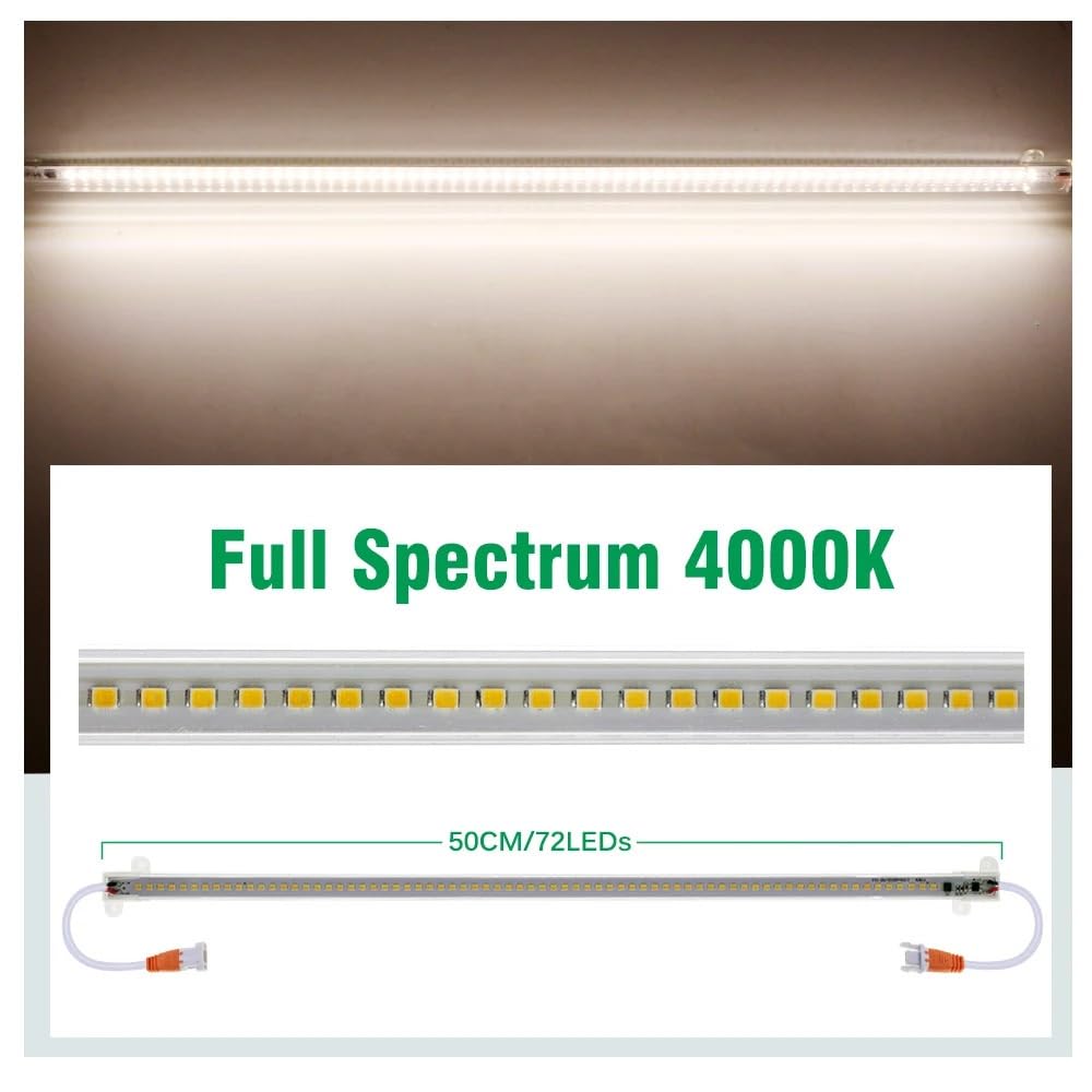 LED indoor plant growth lamp full spectrum flower and succulent potted cultivation,Économie d'énergie(4000K,Set)
