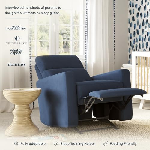 Image of Nurture& The Glider - Premium Power Recliner Nursery Chair with Stationary Headrest | Designed for Comfort and Simplicity | Built-in USB Charger