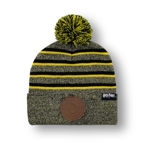 Harry Potter Beanie Hufflepuff Striped Pom Hat Multicolour