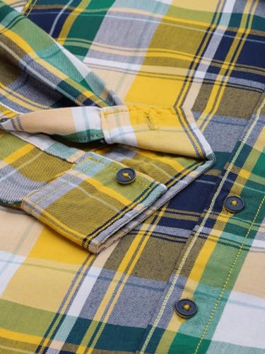 Image of The Indian Garage Co Men Regular Fit Checkered Full Sleeves Cutaway Collar Casual Shirt