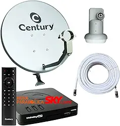 Antena Parabólica Century Livre de Mensalidade com 1 Receptor Midiabox B7