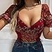 Y2K Corset Top for Women Sexy Puff Sleeve Bustier Top Mesh Lace Floral Butterfly Embroidery Crop Tops