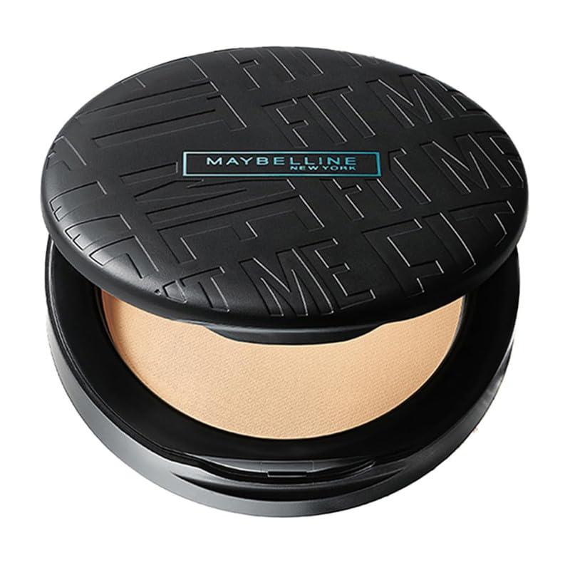 Maybelline New York Fit Me Matte Poreless 16H Oil Control Compact Powder, For All Skin -128 (Warm Nude) (6G),Black