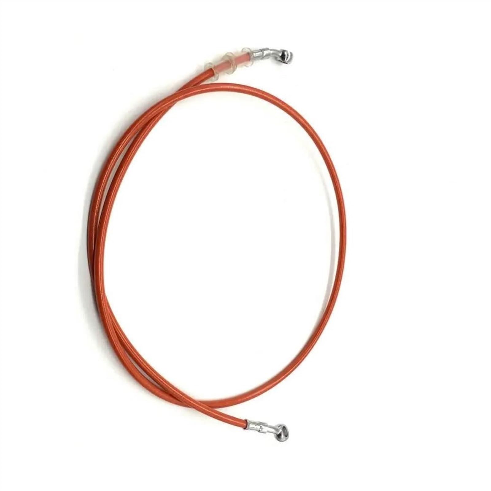 Motorbike Part 80cm Motorcycle Braided Brake Hose Line Steel Cable Hydraulic Pipe(Orange)