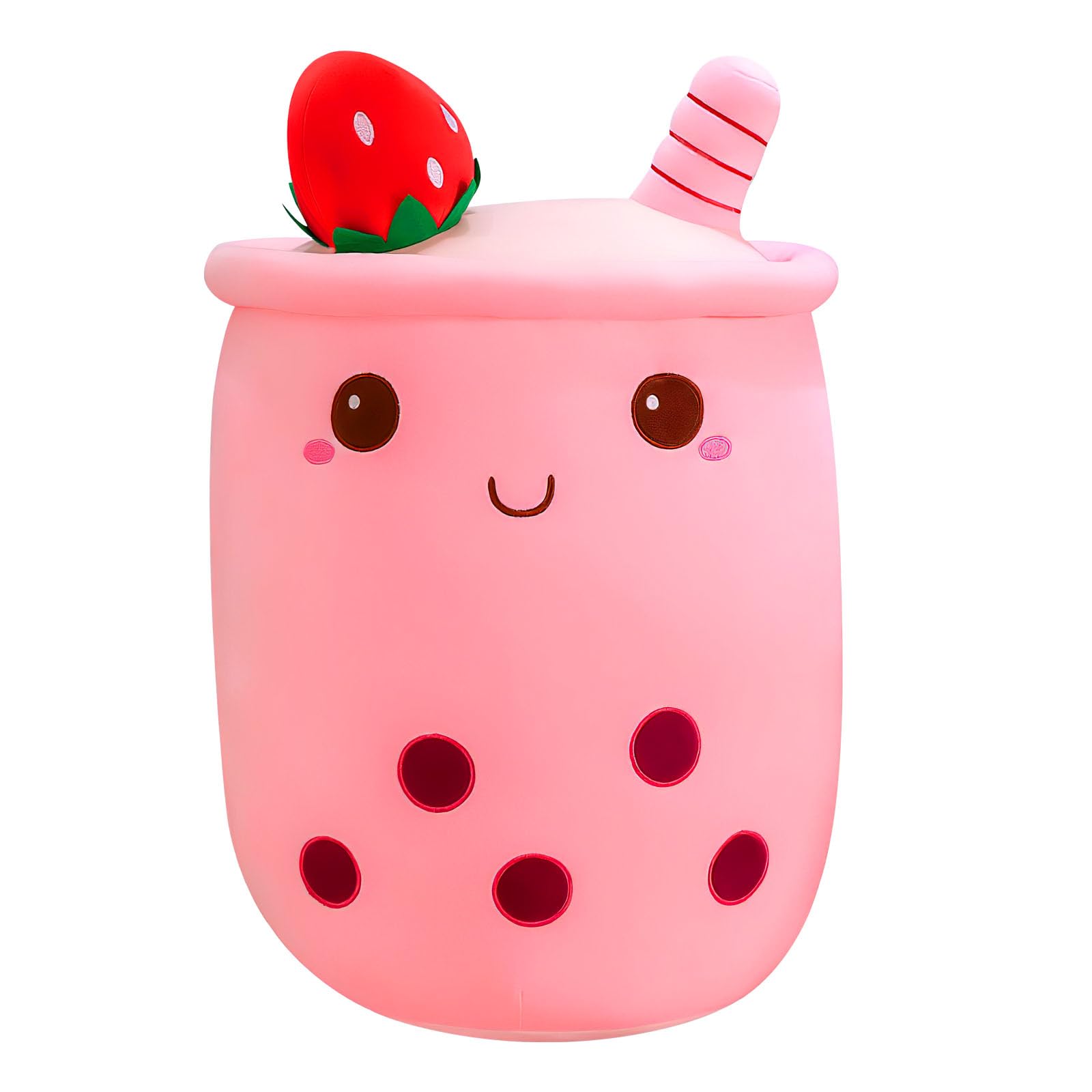 DAWRIS Bubble Tea Plush Pillow Plushie Plush Pillow, Plushies Bubble Tea Plushi Doll Creative Bubble Milk Tea Cup Shaped Hugging Cushion Home Soft Hug Pillow Cuddly Toy (pink)