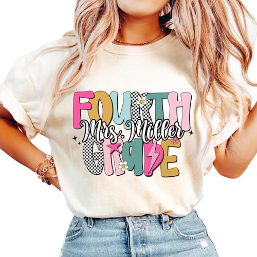 Chillever Personalized Teacher Sweatshirt, Custom Last Name Teacher Gift, Back to School Gifts, for school professionals