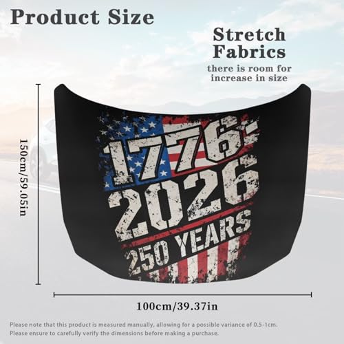Image of 1776-2026 American Hood Wraps for Cars Hood Wrap Protector Washable Car Hook Elastic Fabrics Can be Washed Hook Wraps