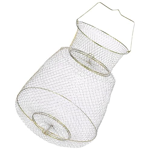 ifundom Fishing Protective Basket Durable Metal Fish Guard Cage for Catching Fish Crabs and Shrimp for Freshwater and Saltwater Fishing Collapsible Design