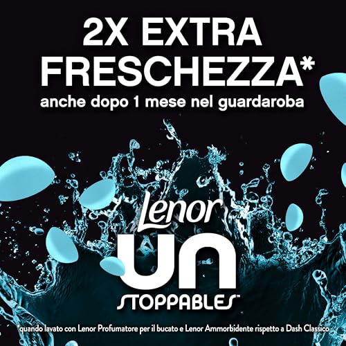 Lenor Profumatore Bucato Lavatrice, Perle Profumate, Unstoppables Fresh, Mega Pacco 6 x 270g, Intensificatore Di Profumo - Immagine 1