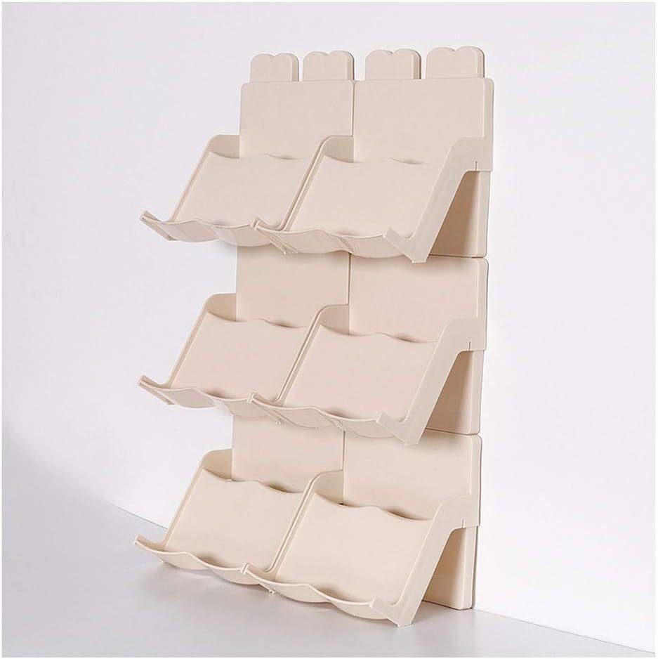 Étagère à chaussures en plastique simple multicouche bleu 9psc
