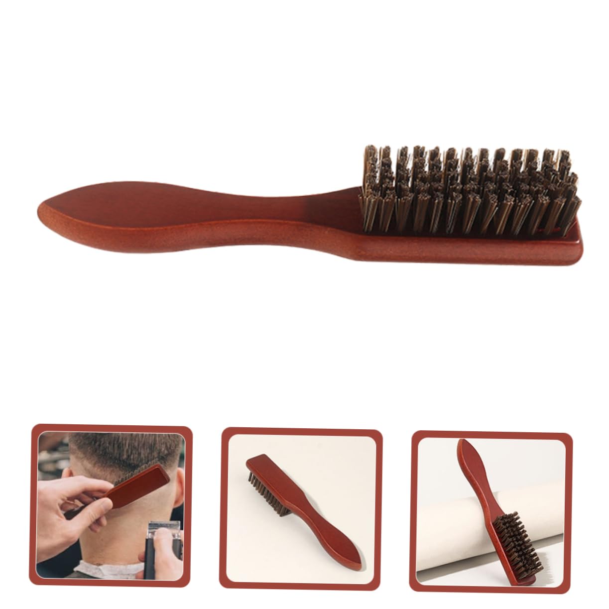 Beatifufu Barber Brush Portable Oil Head Brush for Men Beard Comb for Men Shredded Hair Supple Hair Grooming