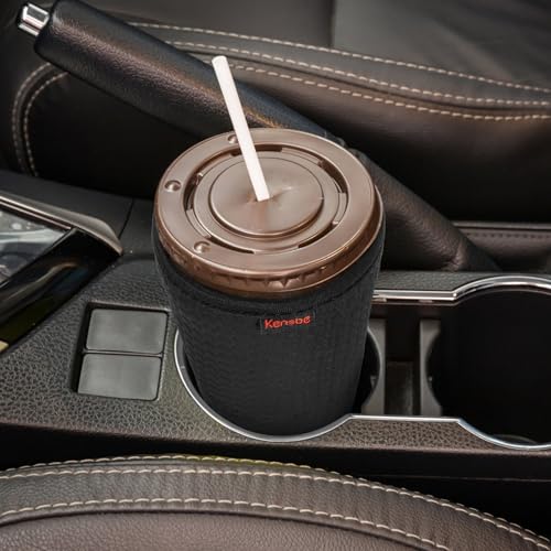 KENOBE 3 Pack Neoprene Insulator Sleeve for Iced Coffee Cups, Reusable Cooler Sleeves for Iced & Hot Drinks, Universal Fit 16-32 oz Cups Beverages, Compatible with Starbucks Dunkin Coffee and More