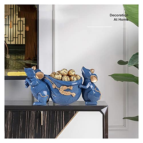 Statue de table animal mouse : une idée cadeau originale en résine bleue - 3