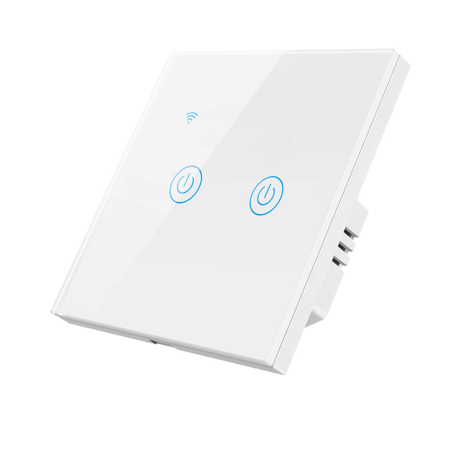 170-240V Tuya Smart Wifi Touch Light Switch (2 Gang, White)