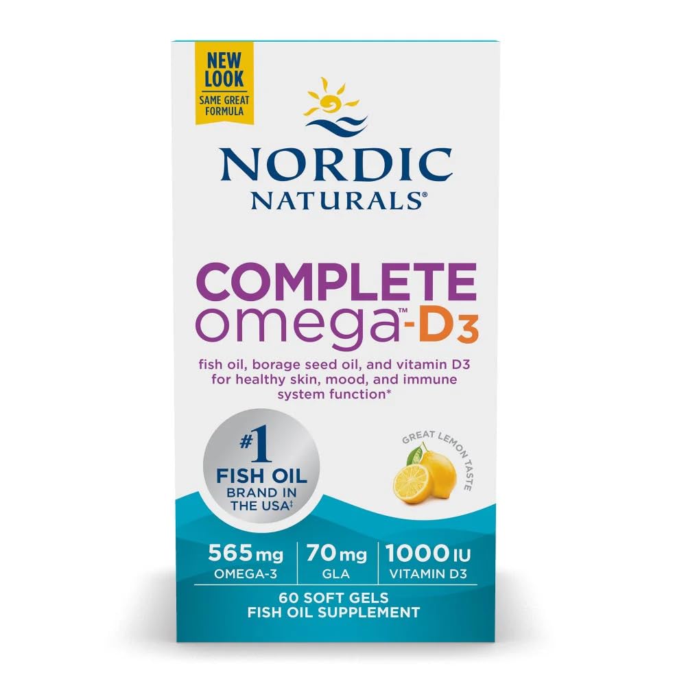 Nordic Naturals Complete Omega-D3, 60 Softgels Complete Omega + D3