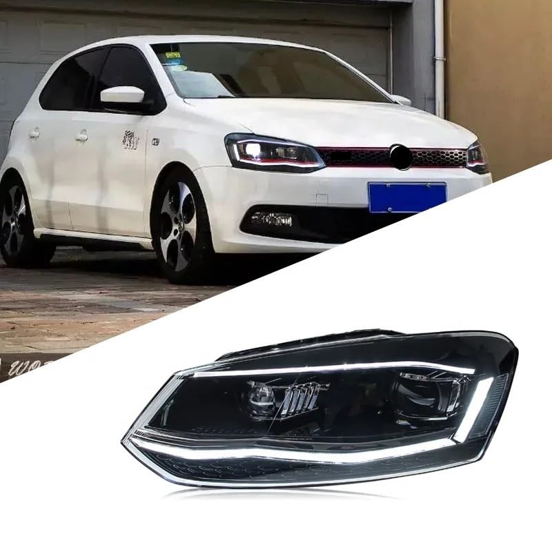 Faros LED para VW Polo 2011-2018 con luces antiniebla traseras e intermitentes coche 3