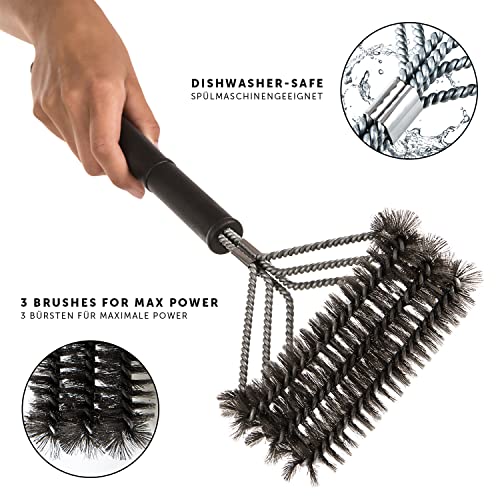 Foto von Blumtal Grillbürste Edelstahl - Grill Zubehör Drahtbürste Grill - Grillreiniger Gasgrill Grillbürsten - Grillzubehör Gasgrill Grillrost Bürste - Edelstahl Grillbürste Grillreiniger Bürste