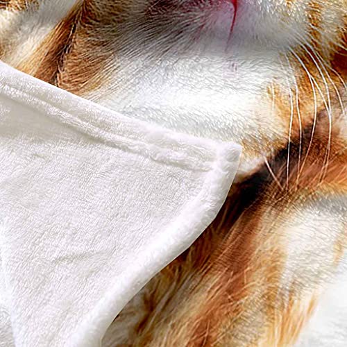 Couverture microfibre chat jaune contre le froid : profitez d'une douceur 3D