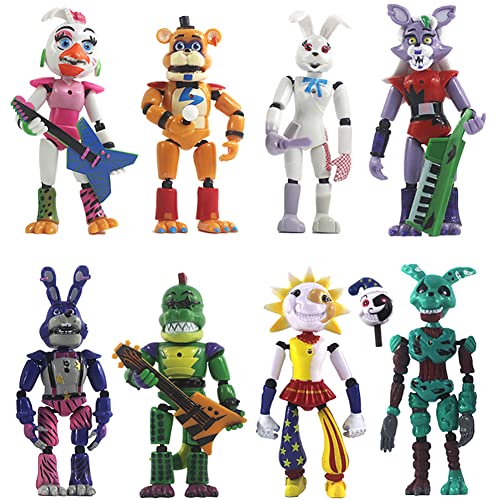 Figura de de seguridad de FNAF Five Nights At Freddy's movibles articulaciones de terror muñeca aclaramiento figuras de acción modelo de juego coleccionable 3/5/8 unids/set Cover