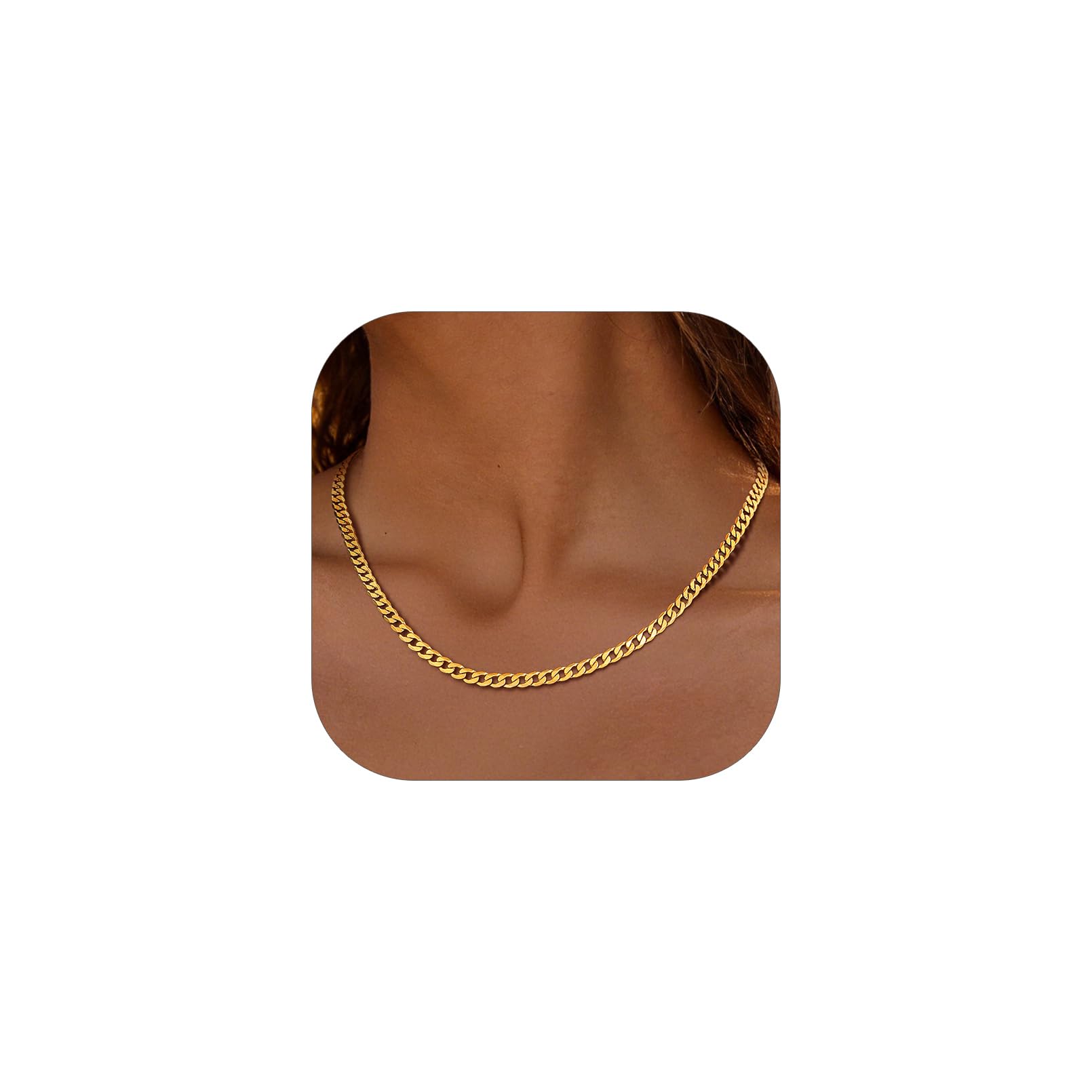 PROSTEEL Collana Uomo Donna Catena Cubana Grande Sottile Larghezza 4 6 9 13 mm, Lunghezza Regolabile, Acciaio INOX/Placcato Oro, Argento Oro Nero, Hip Hop Punk, con Confezione, Personalizzabile