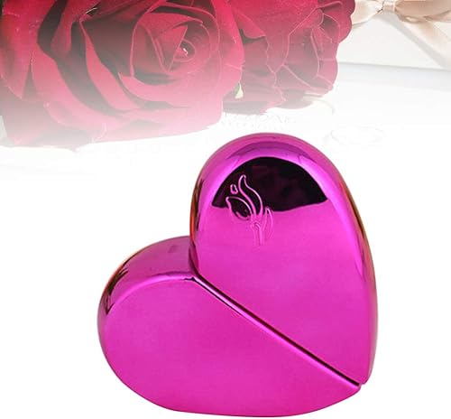 Miniatura 8 de VORCOOL Botella de spray portátil en forma de corazón de 0.8 fl oz, carcasa de metal, atomizador de perfume vacío recargable para viajes (rosa)