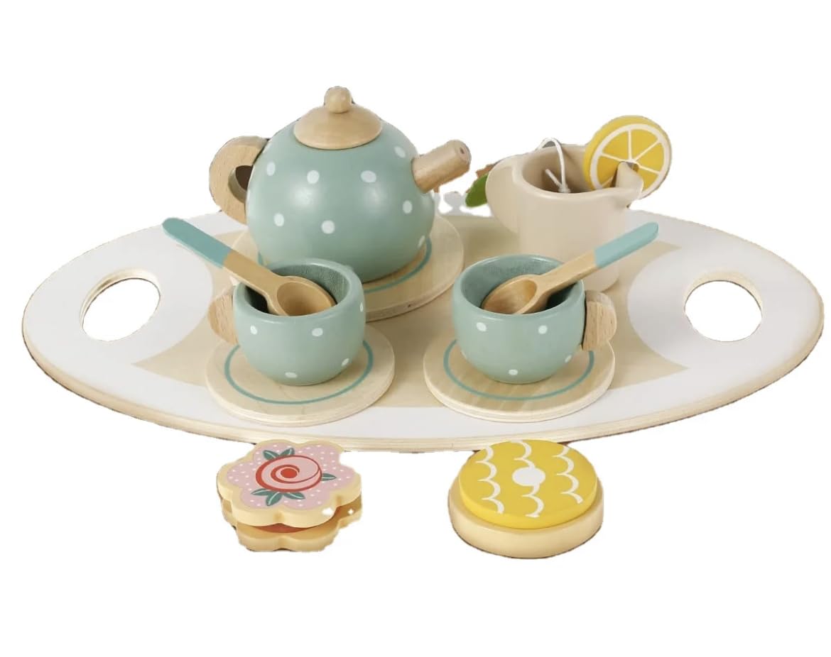 TOYARTSY Tea Set, Princess Kitchen Tea Party Pretend Play Toy, Wooden Tea Party Set for Toddlers, Kid Premium Tea Set with Teapot, Cups, Spoon, Fruit, Birthday Gift (B0CGXJ7ZN3) Amazon Price History, Amazon Price Tracker