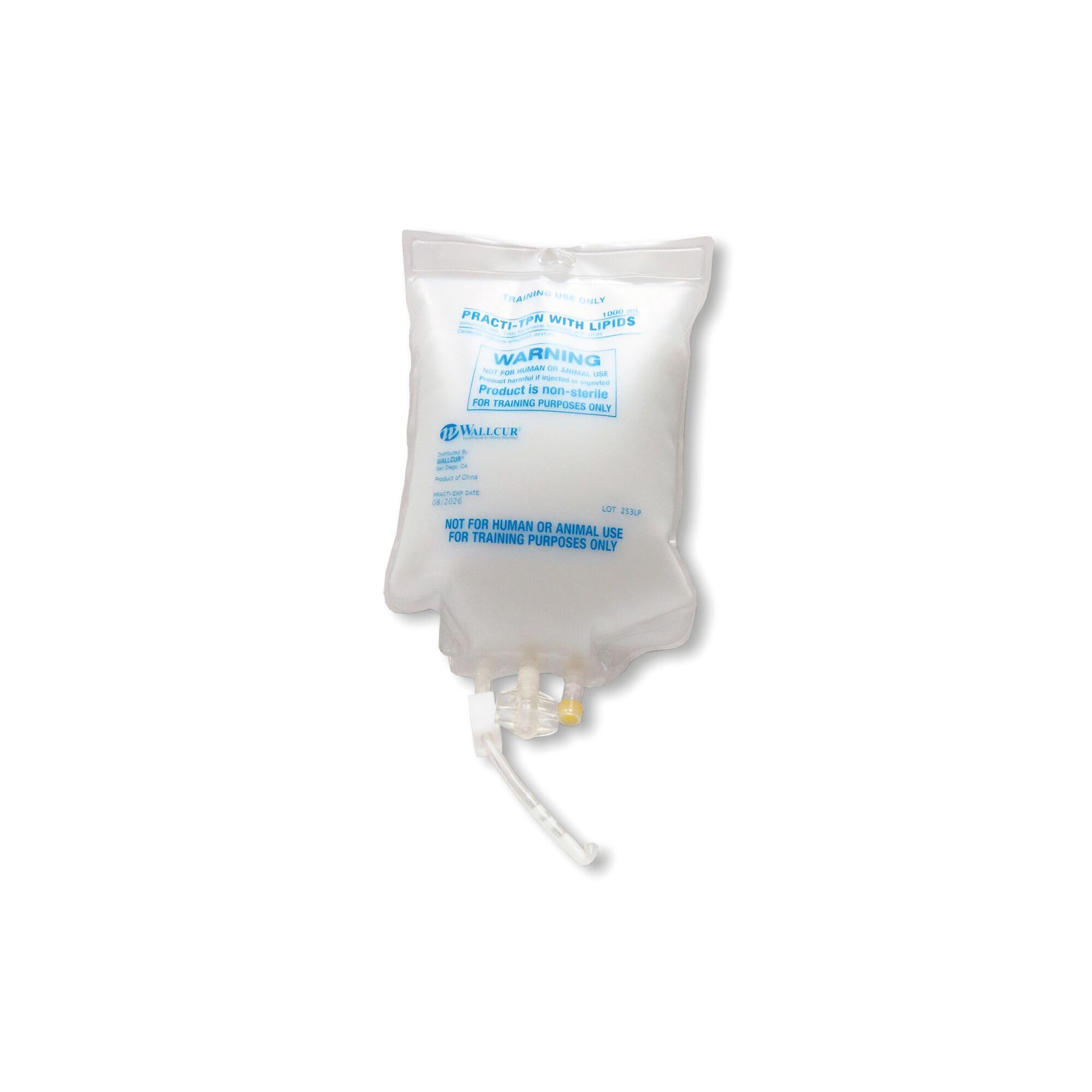 Wallcur Practi-TPN Bag with Lipids 1000mL (1 Bag) - Simulation Product for Medical Training