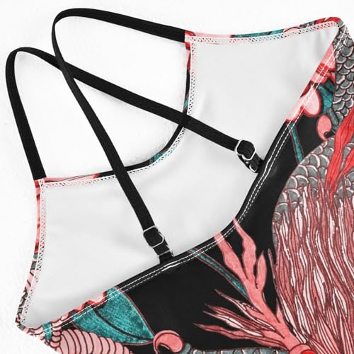 Image of Girls one Piece Swimsuit Summer UPF 50+ Quick Dry Beach Bathing Suit with Straps Swimwear 3-10 Years