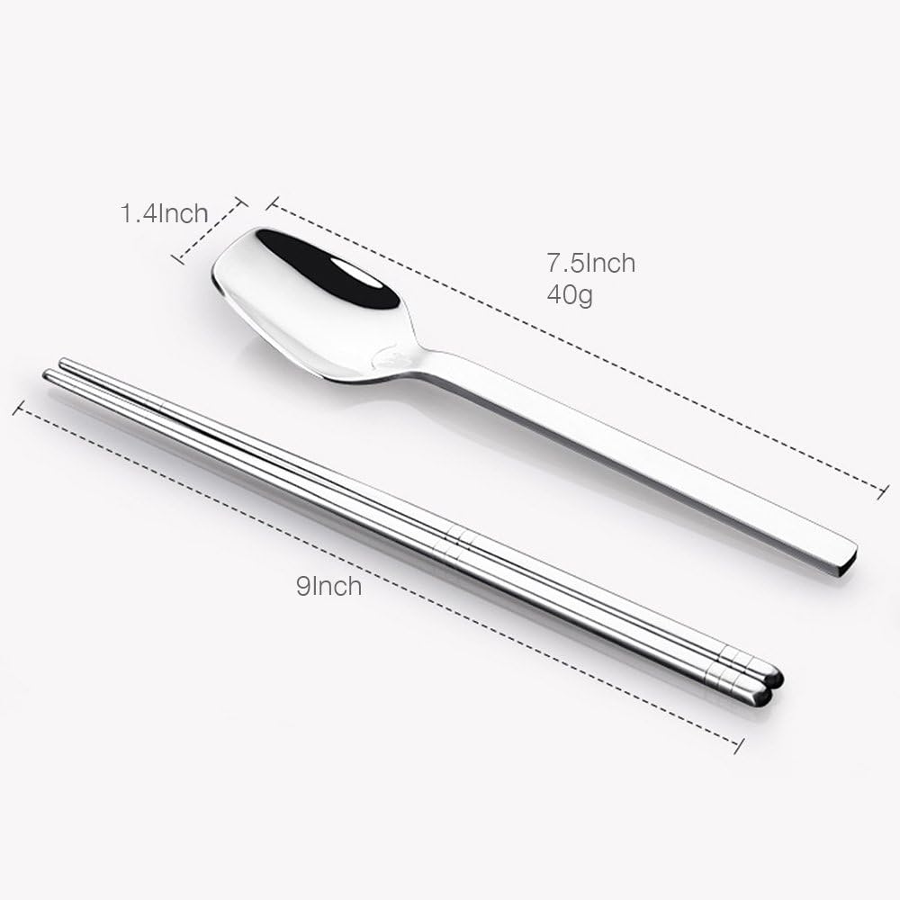 SSGP Stainless Steel Smiling Face Dinner Spoon Chopsticks Tableware Tea Spoon Coffee Spoon Kids Spoon Mixing Scoop Set