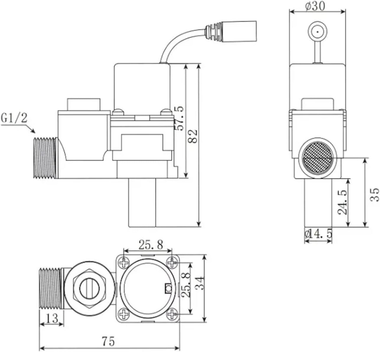Automatic Shared Bathroom Toilet Urinal Flushing Solenoid Valve