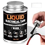 Liquid Electrical Tape, Quick Drying Insulating Electrical Glue, Black Waterproof Wire Glue, High Temperature Resistant; Bonding Adhesive for Wire Equipment, Automotive, Marine, and Home Use, 125ml