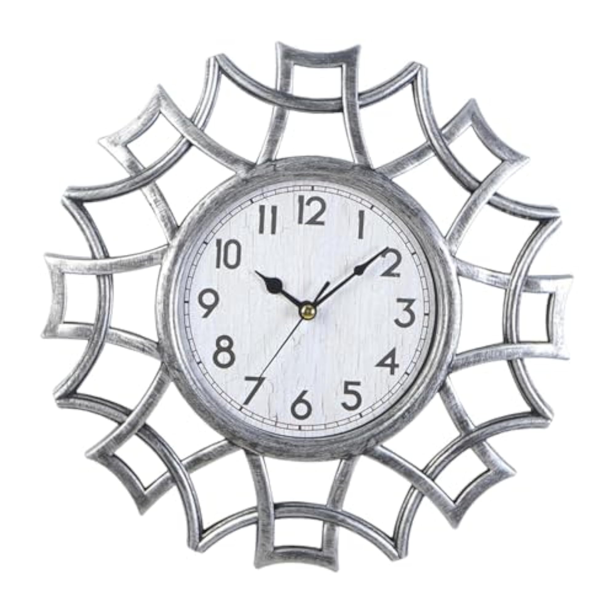 Retro Design Small Mute Wall Clock for Kitchen Decor, 10 inch