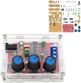 Onyehn XR2206 High Precision Function Signal Generator DIY Kit Sine/Triangle/Square Output 1Hz-1MHz Adjustable Frequency Amplitude + Transparent Case Box Shell