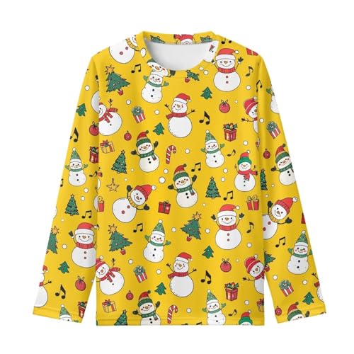 Xhuibop Boys Long Sleeve Shirts Size 3-16 Years Old Crewneck Tshirts Shirts for Kid Comfort Soft T Shirts Falloutfits for Boy