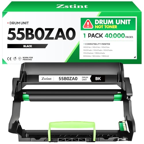 Unidade de imagem 55B0ZA0 (não toner) substituição para unidade de tambor 55B0ZA0 compatível com Lexmark MS331dn MS431dn MX331adn MS431dw MX431adn MX431adw MX432adwe MB3442adw B3340dw B3442dw MB3442dw