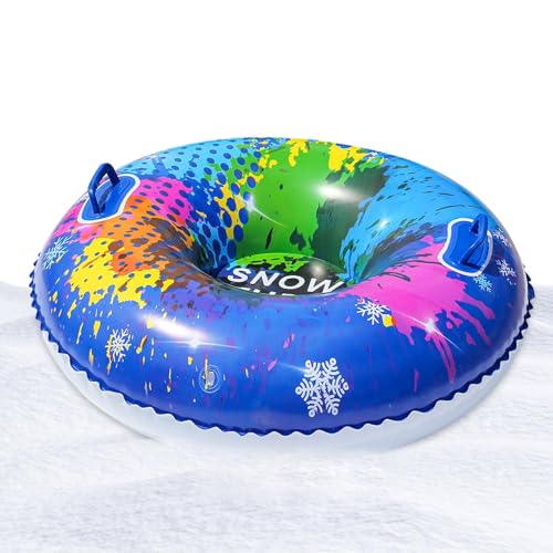 Trineo tubular para adultos | Trineo portátil de PVC resistente al frío, 95 cm PVC resistente – para adultos, niños, niñas, familias, amigos, parejas, al aire libre, estación de esquí